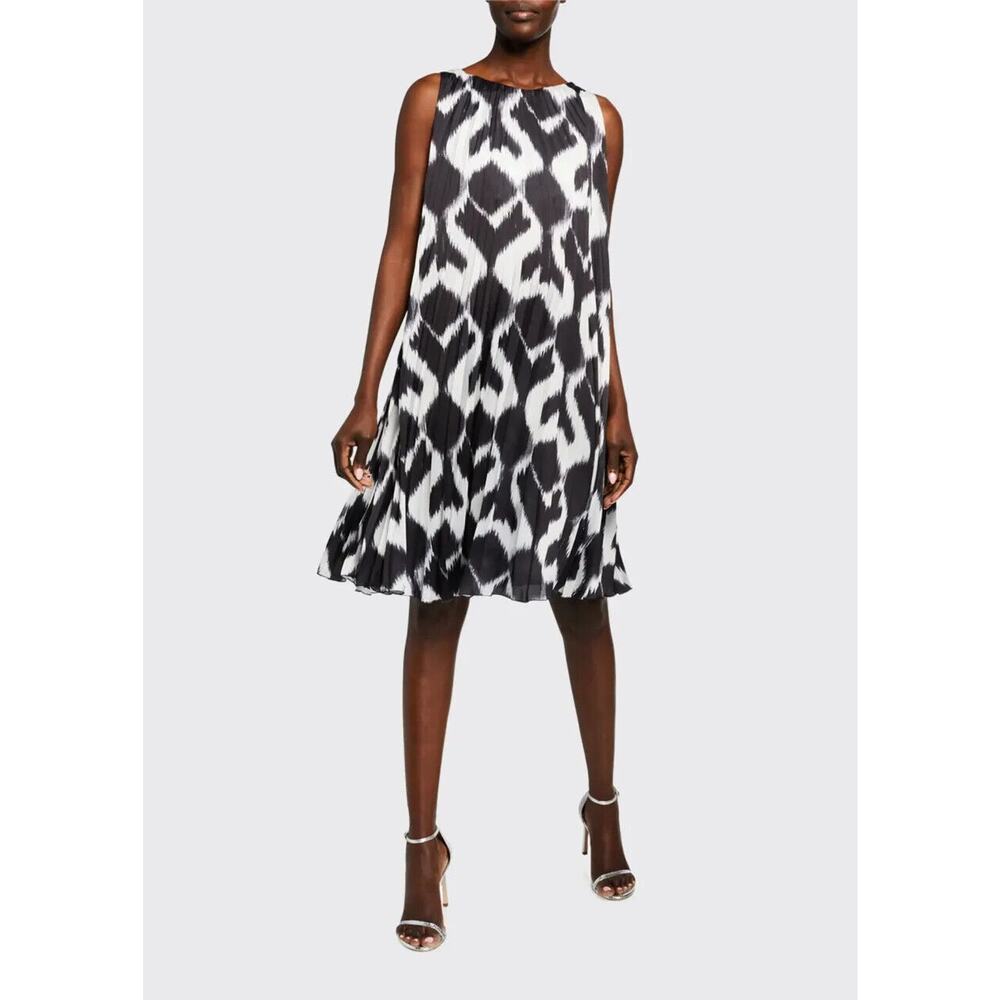 CHIARA BONI La Petite Robe Italy NWT $750 Darby Plisse Swing Dress Size 4